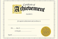 004 Certificate Of Achievement Template Ideas Phenomenal With Certificate Of Excellence Template Free Download