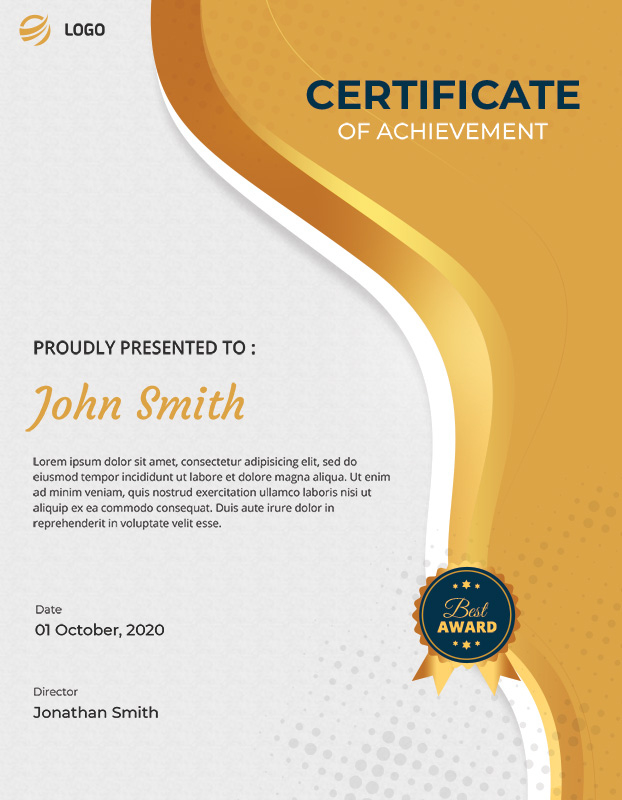 10+ Award Certificate Template Customizable Psd | Welding Within Awesome Winner Certificate Template Free 12 Designs