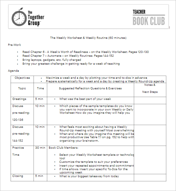 10+ Free Club Meeting Agenda Templates Excel, Word Formats Inside Awesome Small Business Meeting Agenda Template