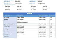 10+ Free Meeting Agenda Templates For Microsoft Word Pertaining To Simple Recurring Meeting Agenda Template