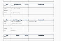 10 Homework Planner Template Sampletemplatess Within Free Student Agenda Planner Template