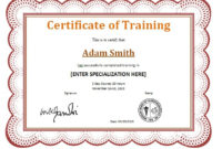 10+ Training Certificate Templates | Word, Excel &amp;amp; Pdf Pertaining To Training Certificate Template Word Format