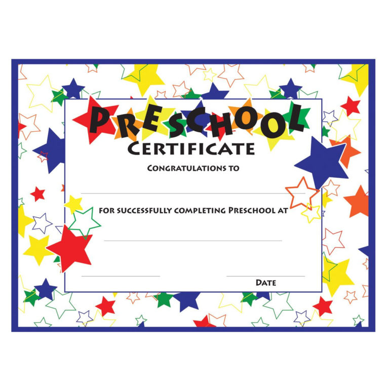 Printable Kindergarten Certificate Printable Word Searches