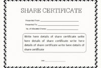 11+ Stock Certificate Templates | Free Word, Excel &amp; Pdf Throughout Free Free Stock Certificate Template Download