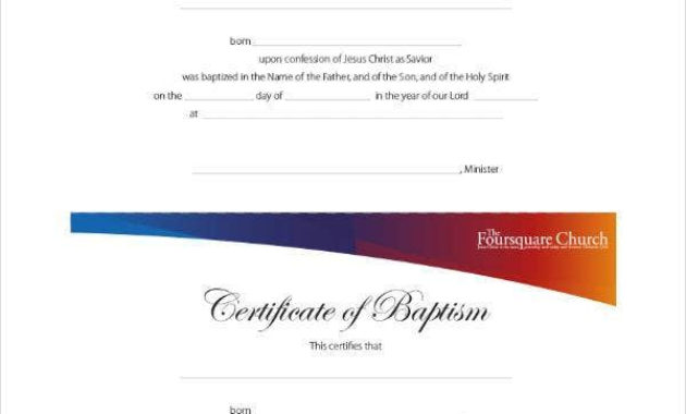 12+ Baptism Certificate Templates | Free Printable Word With Awesome Baptism Certificate Template Download