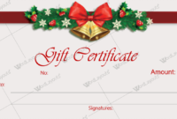 12+ Beautiful Christmas Gift Certificate Templates For Word With Free Present Certificate Templates