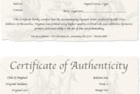 12+ Certificate Of Authenticity Templates Word Excel Samples Throughout Awesome Authenticity Certificate Templates Free