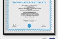 12+ Conformance Certificates Psd , Word, Ai, Indesign With Regard To Fresh Conformity Certificate Template