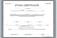 12 Free Sample Stock Shares Certificate Templates Throughout Stock Certificate Template Word
