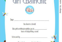 14 Best Babysitting Certificate Template Free Images In Intended For Babysitting Certificate Template