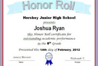 16 Free Honor Roll Certificate Templates Templates Bash Throughout Certificate Of Honor Roll Free Templates