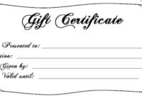 16 Free Simple Gift Certificate Templates | Ginva Regarding Free Present Certificate Templates