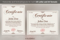 20+ Award Certificate Template Word, Eps, Ai And Psd Within Awesome Winner Certificate Template Free 12 Designs