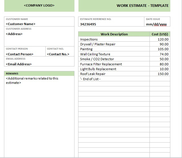 25 Free Project Cost Estimate Templates Templates Bash For Project Cost Estimate And Budget Template