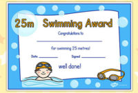 25M Swimming Certificate (Teacher Made) Inside Swimming Certificate Templates Free