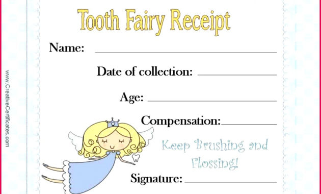 3 Printable Tooth Fairy Certificate Template 34778 Pertaining To Fresh Free Tooth Fairy Certificate Template