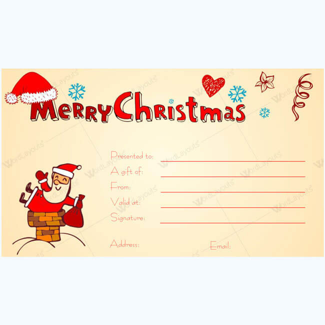 30+ Christmas Gift Certificate Templates Best Designs (Word) With Fantastic Kids Gift Certificate Template