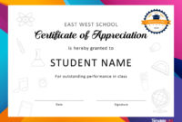 30 Free Certificate Of Appreciation Templates And Letters For Outstanding Performance Certificate Template