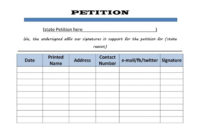 30 Petition Templates + How To Write Petition Guide With Blank Petition Template