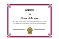 30 Real &amp;amp; Fake Diploma Templates (High School, College In School Certificate Templates Free
