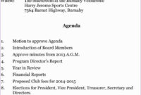 34 The Best Club Agm Agenda Template For Ms Word With Club With Fresh Annual Board Meeting Agenda Template