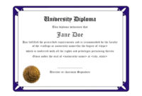 35 Real & Fake Diploma Templates (High School, College Inside Simple School Certificate Templates Free