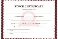 40+ Free Stock Certificate Templates (Word, Pdf) ᐅ Regarding Free Template Of Share Certificate