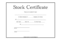 40+ Free Stock Certificate Templates (Word, Pdf) ᐅ Templatelab Intended For Free Template For Share Certificate
