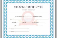 43 Free Share Certificate Template | Redlinesp For Template Of Share Certificate