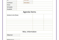 46 Effective Meeting Agenda Templates ᐅ Templatelab Inside Simple Meeting Agenda Template Doc