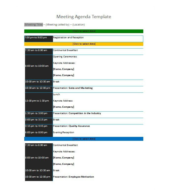 46 Effective Meeting Agenda Templates ᐅ (With Images With All Hands Meeting Agenda Template