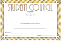 4Th Student Council Award Certificate Template Free In Throughout Free Student Certificate Templates