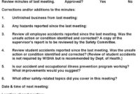 5+ 5 Safety Meeting Minutes Templates Free Download Regarding Safety Committee Meeting Agenda And Minutes