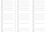 5 Best Printable Blank List Printablee Throughout Amazing Blank Checklist Template Pdf