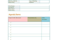 51 Effective Meeting Agenda Templates Free Template With Blank Meeting Agenda Template