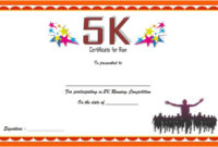 5K Participation Certificate Template Free 3 | Certificate Throughout Fresh Finisher Certificate Template