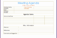 6 Informal Meeting Agenda Template Sampletemplatess Regarding Free Simple Agenda Template