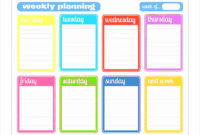 6 Weekly Agenda Template Excel Excel Templates Excel With Weekly Meeting Agenda Template