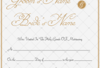 60+ Marriage Certificate Templates (Word | Pdf) Editable Regarding Certificate Of Marriage Template