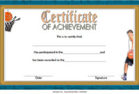 7 Basketball Achievement Certificate Editable Templates For Fresh Netball Participation Certificate Editable Templates