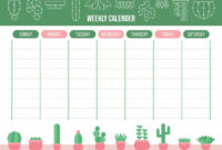 8 Best Cute Printable Weekly Calendar Template With Fantastic Blank Calander Template