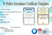 8+ Printable Perfect Attendance Certificate Template Designs Pertaining To Fascinating Printable Perfect Attendance Certificate Template