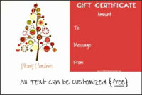 9 Christmas Gift Certificate Template Sampletemplatess For Free Christmas Gift Certificate Templates