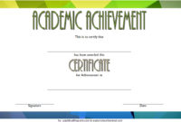 Academic Achievement Certificate Template 10+ Fresh Ideas Inside Academic Excellence Certificate