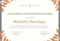 Academic Award Certificate Template 2 In 2020 Intended For Academic Award Certificate Template