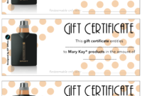 Anne Hanson Mary Kay Sales Diretor United States Gift For Mary Kay Gift Certificate Template