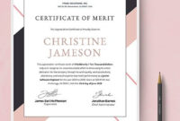 Appreciation Certificate Template For Employee Merit | エステ Within Certificate Of Merit Templates Editable