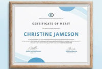 Appreciation Certificate Template For Employee Merit For Awesome Certificate Of Merit Templates Editable