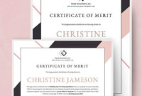 Appreciation Certificate Template For Employee Merit In Awesome Certificate Of Merit Templates Editable