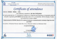 Attendances With Regard To Conference Certificate Of Throughout Fantastic Conference Certificate Of Attendance Template